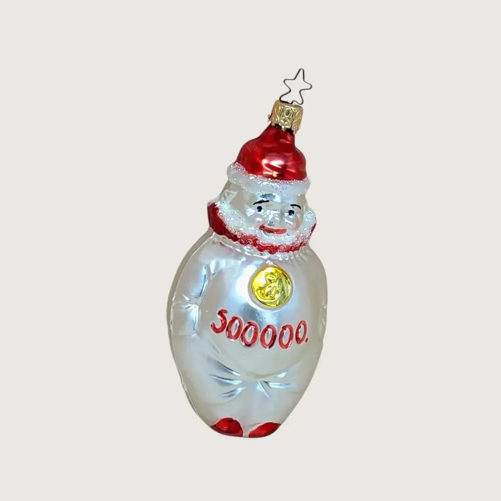 Vintage Inge Glas Blown Glass 500,000 Clown Ornament